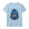 Ojos Azules Cat Christmas Graphic Tee per Uomo Donna - Maglietta Divertente Vintage per Natale o Tutto l'Anno