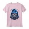 Ojos Azules Cat Christmas Graphic Tee per Uomo Donna - Maglietta Divertente Vintage per Natale o Tutto l'Anno