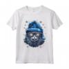 Ojos Azules Cat Christmas Graphic Tee per Uomo Donna - Maglietta Divertente Vintage per Natale o Tutto l'Anno