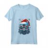 Ojos Azules Cat Christmas Graphic Tee - Maglietta Natale Divertente Uomo Donna - Regalo di Natale Unico