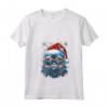 Ojos Azules Cat Christmas Graphic Tee - Maglietta Natale Divertente Uomo Donna - Regalo di Natale Unico