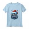 Ojos Azules Cat Christmas Graphic Tee - Maglietta Grafica Natale per Uomo Donna - Regalo Divertente per Gli Amanti dei Gatti