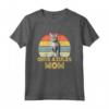 Ojos Azules Cat Mom - T-shirt Retro Vintage Divertente per gli Amanti dei Gatti - Regalo Unico per Compleanno, Natale, San Valentino o Festa del Gatto