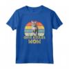 Ojos Azules Cat Mom - T-shirt Retro Vintage Divertente per gli Amanti dei Gatti - Regalo Unico per Compleanno, Natale, San Valentino o Festa del Gatto