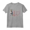 Ojos Azules Cat Heartbeat ECG Divertente per gli Amanti dei Gatti - Maglia a Manica Ideale per Compleanno, Natale, San Valentino