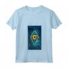 Donna Neon Estilo-señal Brillante Ojo Artistico Azul - Maglietta con Collo a V - Ideale per Appassionati di Moda e Arte