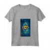 Donna Neon Estilo-señal Brillante Ojo Artistico Azul - Maglietta con Collo a V - Ideale per Appassionati di Moda e Arte