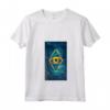 Donna Neon Estilo-señal Brillante Ojo Artistico Azul - Maglietta con Collo a V - Ideale per Appassionati di Moda e Arte