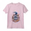 Ojos Azules Cat Halloween Graphic Tees per Uomo e Donna - Maglietta Divertente per Halloween con Collo a V - Regali Personalizzati