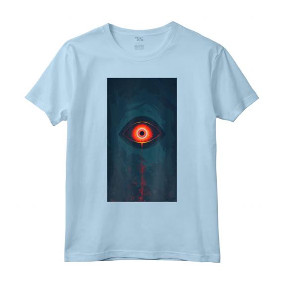 Minimalista Ojo gráfico Ojo azul - Maglietta con Design artistico - Taglio classico e Leggera
