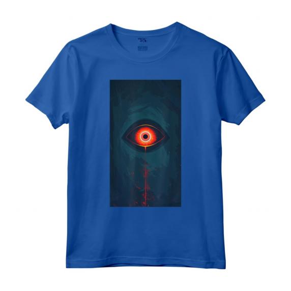 Minimalista Ojo gráfico Ojo azul - Maglietta con Design artistico - Taglio classico e Leggera