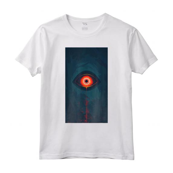 Minimalista Ojo gráfico Ojo azul - Maglietta con Design artistico - Taglio classico e Leggera