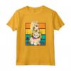 Anime Bionda T-Shirt Cartoon Mega - Maglietta Capelli Biondi Occhi Blu - Regalo Compleanno Natale per Fan di Anime