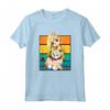 Anime Bionda T-Shirt Cartoon Mega - Maglietta Capelli Biondi Occhi Blu - Regalo Compleanno Natale per Fan di Anime