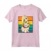 Anime Bionda T-Shirt Cartoon Mega - Maglietta Capelli Biondi Occhi Blu - Regalo Compleanno Natale per Fan di Anime