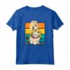 Anime Bionda T-Shirt Cartoon Mega - Maglietta Capelli Biondi Occhi Blu - Regalo Compleanno Natale per Fan di Anime