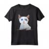 Ojos Azules - Maglietta con Gatto Strappato Girocollo Carino - Ideale per Amanti dei Gatti e Collezionisti - Maglietta Grafica Felina