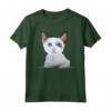 Ojos Azules - Maglietta con Gatto Strappato Girocollo Carino - Ideale per Amanti dei Gatti e Collezionisti - Maglietta Grafica Felina