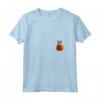 Ojos Azules Cat In Your Pocket - Zucca di Halloween Maglietta con Collo a V per Amanti dei Gatti - Ideale per Compleanni o Feste
