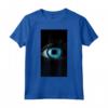 Monocromo Diseño de Ojos Iris Azul Ojo Abstracto Maglietta - Stile Leggero e Taglio Classico - Ideale per gli Amanti dell'Arte