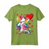 Dabbing Unicorno Cuore - Maglietta Divertente per San Valentino - Regalo Carino per Bambini e Ragazze