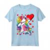 Dabbing Unicorno Cuore - Maglietta Divertente per San Valentino - Regalo Carino per Bambini e Ragazze