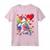 Dabbing Unicorno Cuore - Maglietta Divertente per San Valentino - Regalo Carino per Bambini e Ragazze