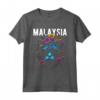 Paese della Malesia - Gatto con Occhiali da Sole e Fiori - Design Souvenir Viaggiatore per Natale e Compleanno