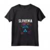 Donna Paese della Slovenia Gatto con Occhiali da Sole Design Fiori Maglietta - Ideale per Viaggiatori e Amanti della Slovenia - Regalo Unico per Compleanni e Vacanze