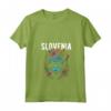 Donna Paese della Slovenia Gatto con Occhiali da Sole Design Fiori Maglietta - Ideale per Viaggiatori e Amanti della Slovenia - Regalo Unico per Compleanni e Vacanze