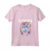 Donna Paese della Slovenia Gatto con Occhiali da Sole Design Fiori Maglietta - Ideale per Viaggiatori e Amanti della Slovenia - Regalo Unico per Compleanni e Vacanze