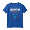Paese dell'Indonesia Gatto con Occhiali da Sole Design Fiori Maglietta - Souvenir Colorato per Viaggiatori e Amanti dei Gatti
