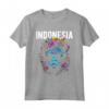 Paese dell'Indonesia Gatto con Occhiali da Sole Design Fiori Maglietta - Souvenir Colorato per Viaggiatori e Amanti dei Gatti