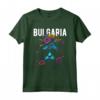 Paese della Bulgaria - Gatto che Indossa Occhiali da Sole Design Fiori Maglietta Souvenir - Perfetto per Natale o Come Regalo Unico