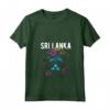 Donna Paese dello Sri Lanka - Gatto che Indossa Occhiali da Sole Design Fiori Maglietta con Collo a V - Souvenir Viaggio e Regalo Unico
