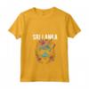 Donna Paese dello Sri Lanka - Gatto che Indossa Occhiali da Sole Design Fiori Maglietta con Collo a V - Souvenir Viaggio e Regalo Unico