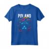 Paese della Polonia - Gatto con Occhiali da Sole e Fiori Design Maglietta - Ideale per Viaggiatori e Amanti della Polonia