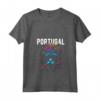 Donna Portogallo Gatto con Occhiali da Sole e Fiori Design Maglietta Collo a V - Souvenir Colorato per Viaggiatori e Amanti del Portogallo - Perfetto per Regali o Ricordi di Viaggio