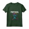 Donna Portogallo Gatto con Occhiali da Sole e Fiori Design Maglietta Collo a V - Souvenir Colorato per Viaggiatori e Amanti del Portogallo - Perfetto per Regali o Ricordi di Viaggio