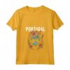 Donna Portogallo Gatto con Occhiali da Sole e Fiori Design Maglietta Collo a V - Souvenir Colorato per Viaggiatori e Amanti del Portogallo - Perfetto per Regali o Ricordi di Viaggio