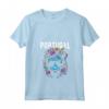 Donna Portogallo Gatto con Occhiali da Sole e Fiori Design Maglietta Collo a V - Souvenir Colorato per Viaggiatori e Amanti del Portogallo - Perfetto per Regali o Ricordi di Viaggio