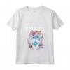 Donna Portogallo Gatto con Occhiali da Sole e Fiori Design Maglietta Collo a V - Souvenir Colorato per Viaggiatori e Amanti del Portogallo - Perfetto per Regali o Ricordi di Viaggio