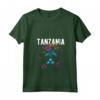 Donna Paese della Tanzania Gatto con Design di Fiori - Maglietta Souvenir per Viaggiatori e Amanti della Tanzania