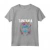 Donna Paese della Tanzania Gatto con Design di Fiori - Maglietta Souvenir per Viaggiatori e Amanti della Tanzania