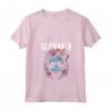 Donna Paese della Slovacchia Gatto che Indossa Occhiali da Sole Design Fiori Maglietta con Collo a V - Souvenir Unico Viaggio Slovacchia
