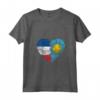 Donna Palauan Bandiera Francese Cuore | Francia Palau Flag Roots Kids Maglietta con Collo a V - Design Vintage Radici - Acquista Online