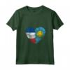 Donna Palauan Bandiera Francese Cuore | Francia Palau Flag Roots Kids Maglietta con Collo a V - Design Vintage Radici - Acquista Online