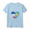 Donna Palauan Bandiera Francese Cuore | Francia Palau Flag Roots Kids Maglietta con Collo a V - Design Vintage Radici - Acquista Online