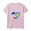 Donna Palauan Bandiera Francese Cuore | Francia Palau Flag Roots Kids Maglietta con Collo a V - Design Vintage Radici - Acquista Online
