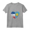 Donna Palauan Bandiera Francese Cuore | Francia Palau Flag Roots Kids Maglietta con Collo a V - Design Vintage Radici - Acquista Online